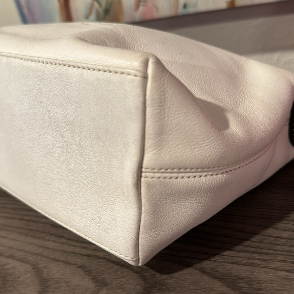 Coach Leather Mini Bag White Brown - Picture 7 of 11